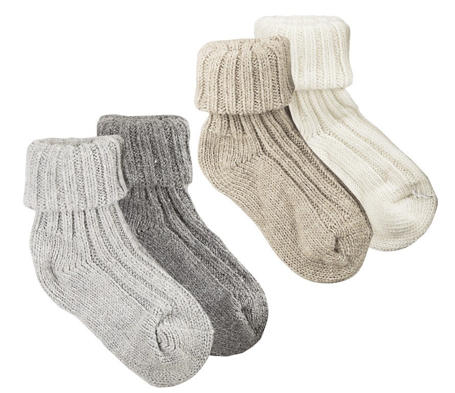 Umschlagsocken mit Alpakawolle (2er Pack)