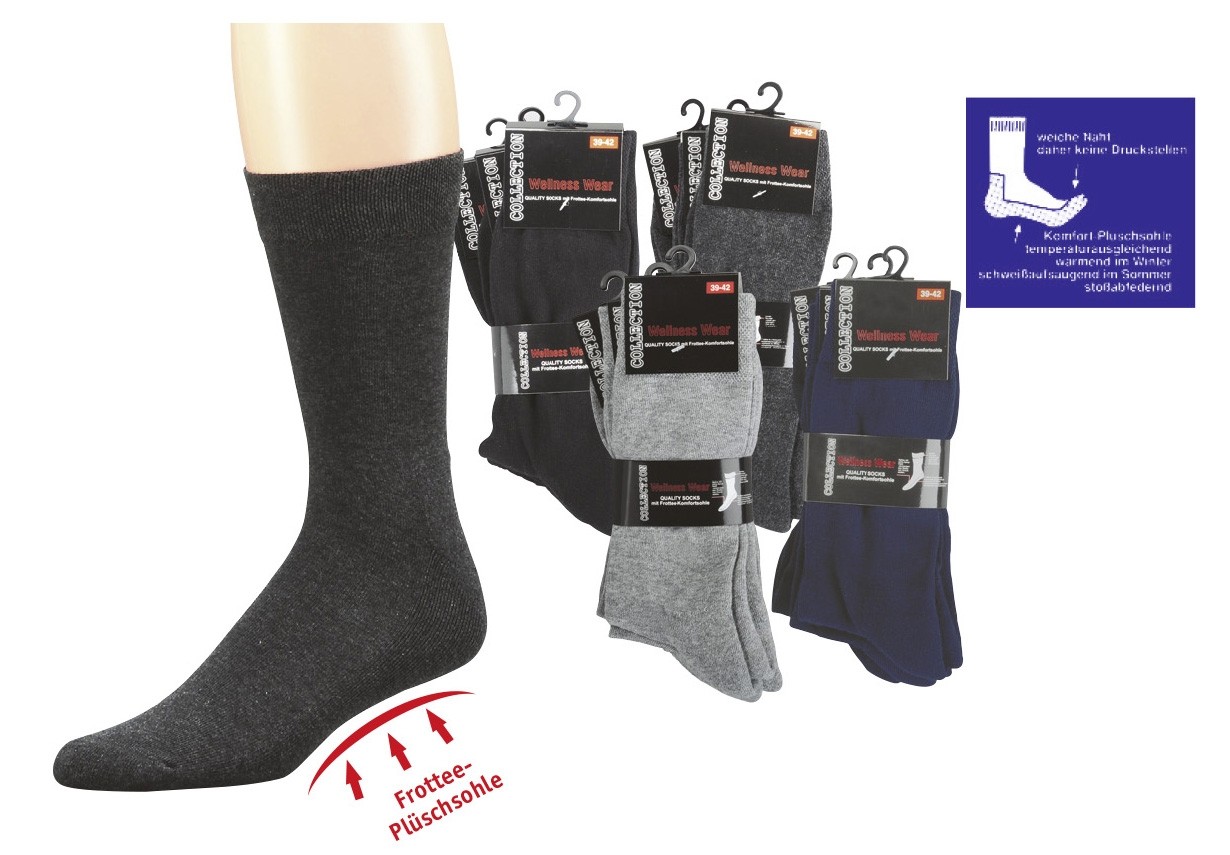 Wellness-Herrensocken ,,Komfort" (3er Pack)