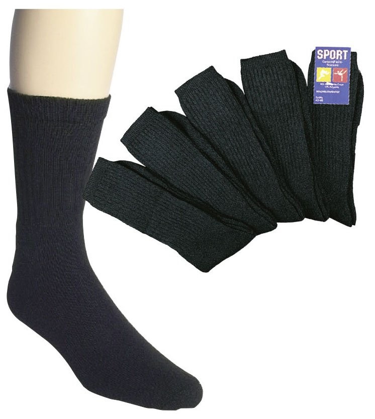 Tennissocken schwarz (5er Pack)